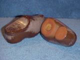 Frankoma dutch shoe shakers glazed brown satin